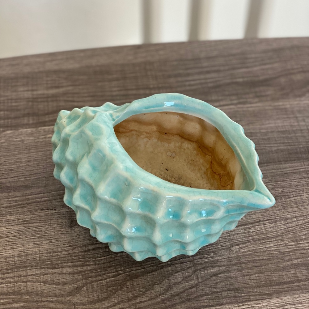 Blue Shell Vase 🐚 - Picture 3 of 5